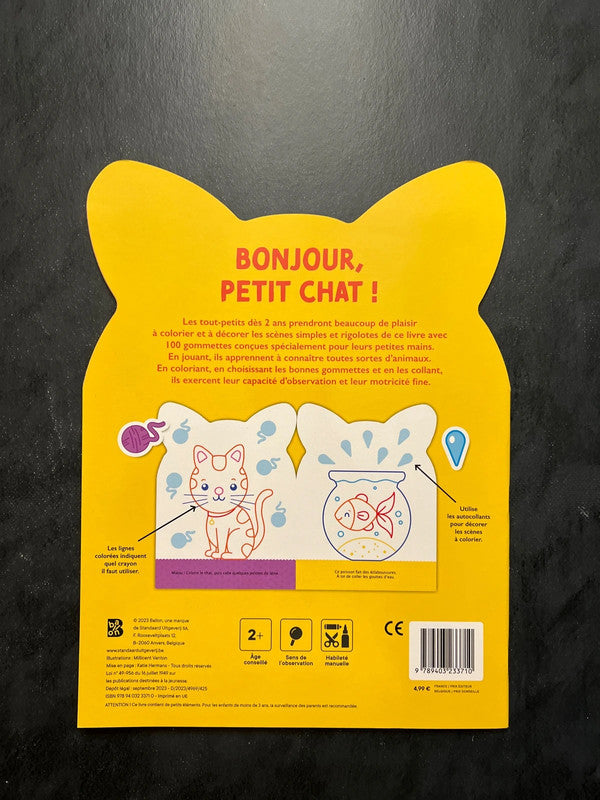Coller et colorier - bonjour, petit chat !