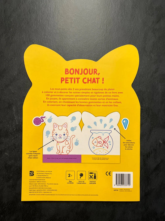 Coller et colorier - bonjour, petit chat !