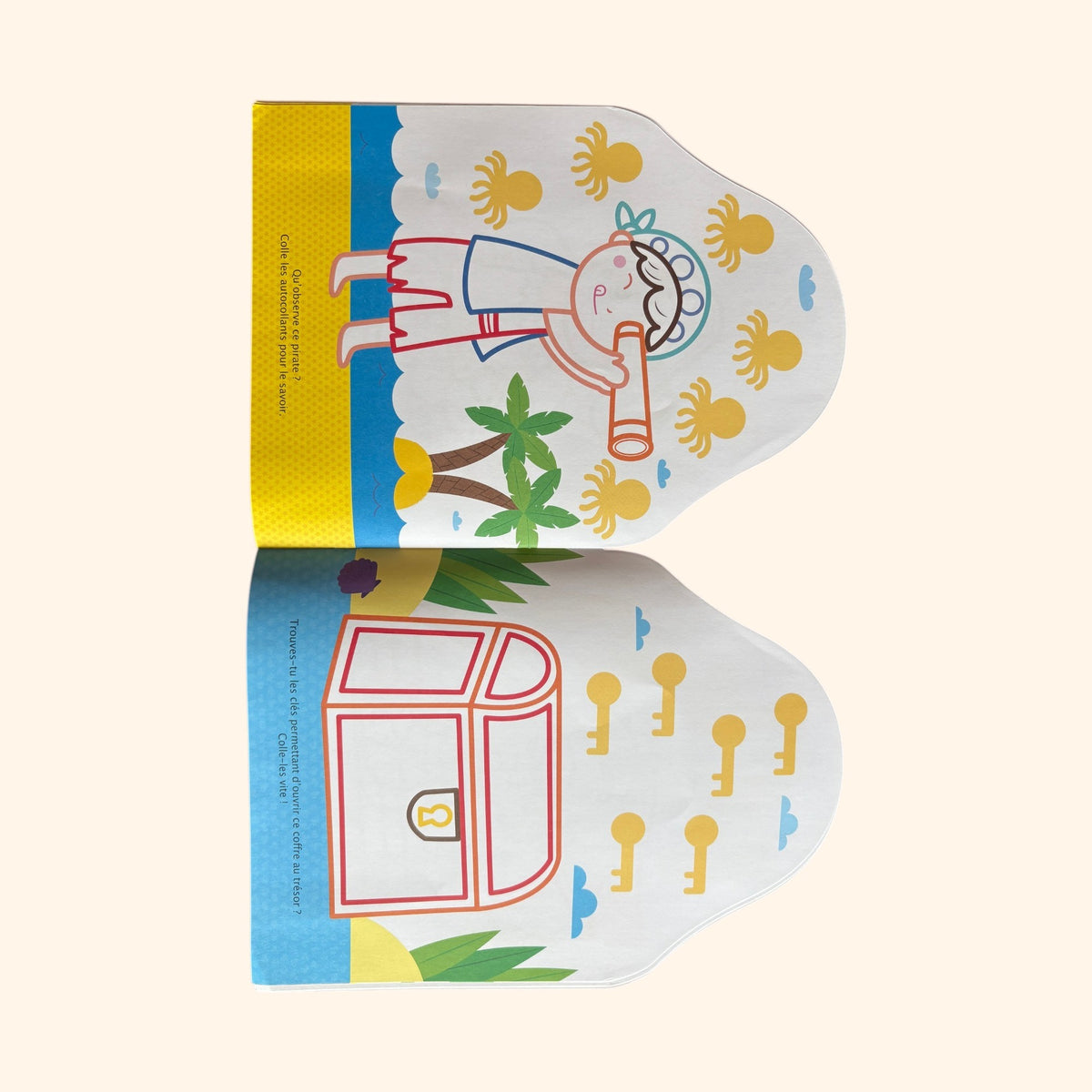 Bonjour, petit pirate ! - Livre à coller et colorier - Dès 3 ans