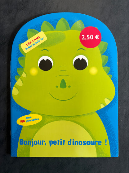 Coller et colorier - bonjour, petit dinosaure !