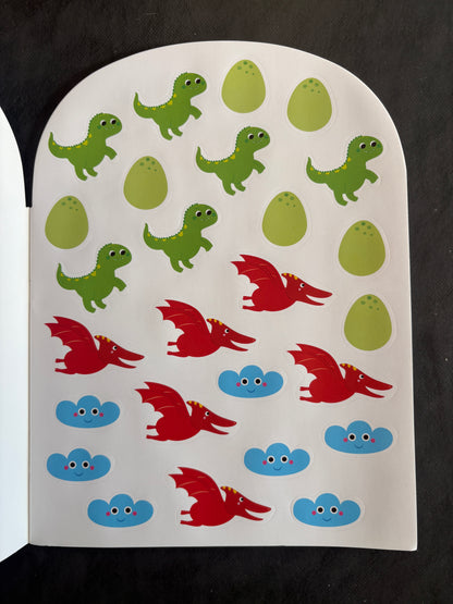 Coller et colorier - bonjour, petit dinosaure !