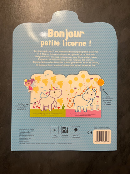 Coller et colorier - bonjour, petite licorne !