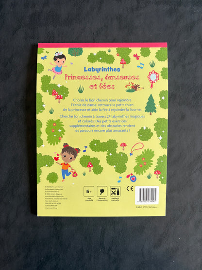 Livre Labyrinthes - Princesse, danseuses et fées - Dès 5 ans