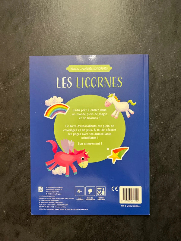 Mes autocollants scintillants - les licornes