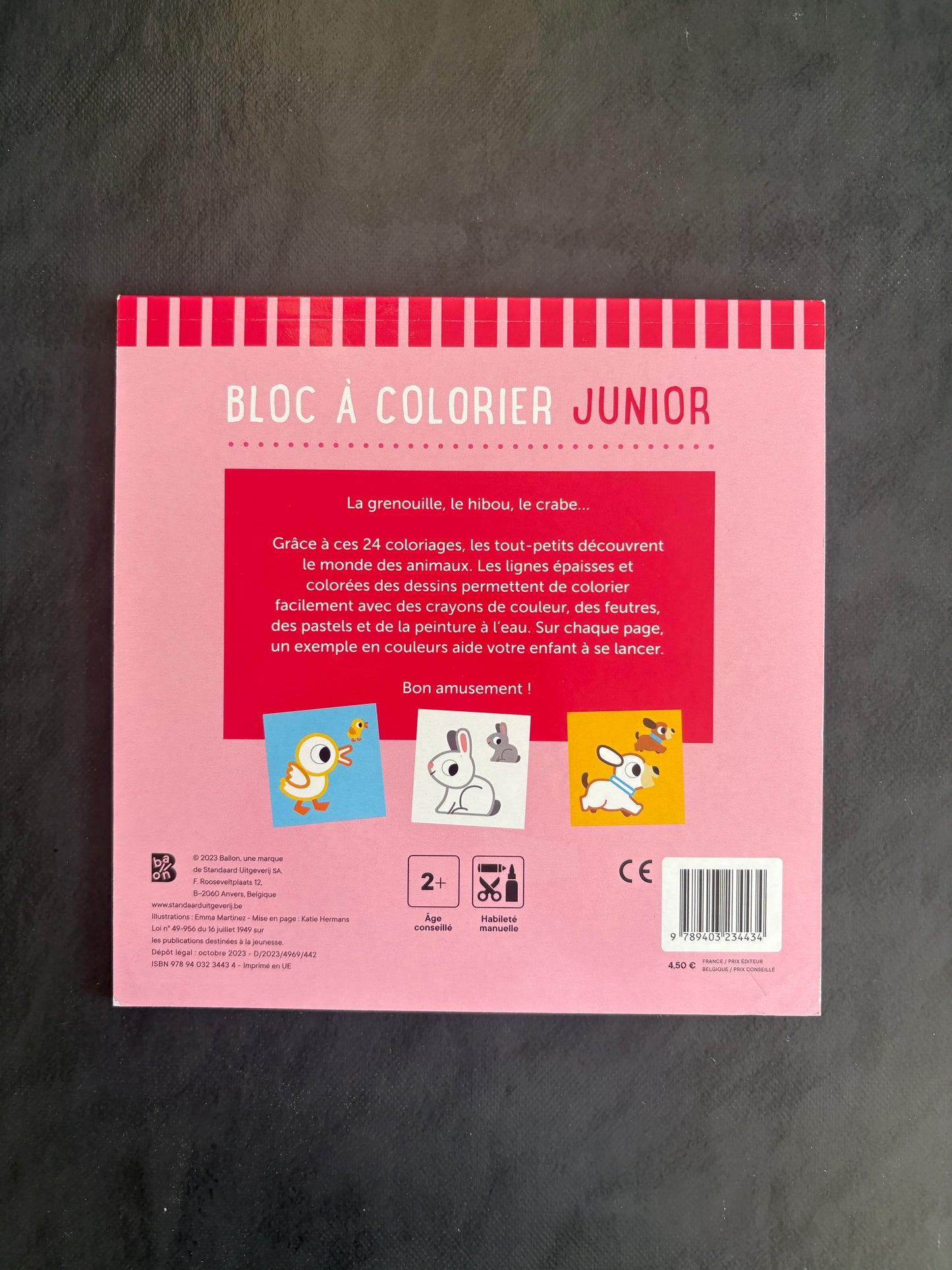 Bloc à colorier junior - les animaux