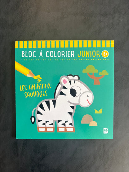 Bloc à colorier junior - les animaux sauvages