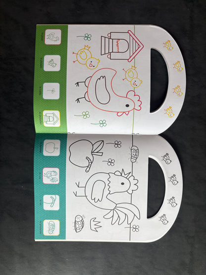 Je colle et je colorie - les animaux du jardin