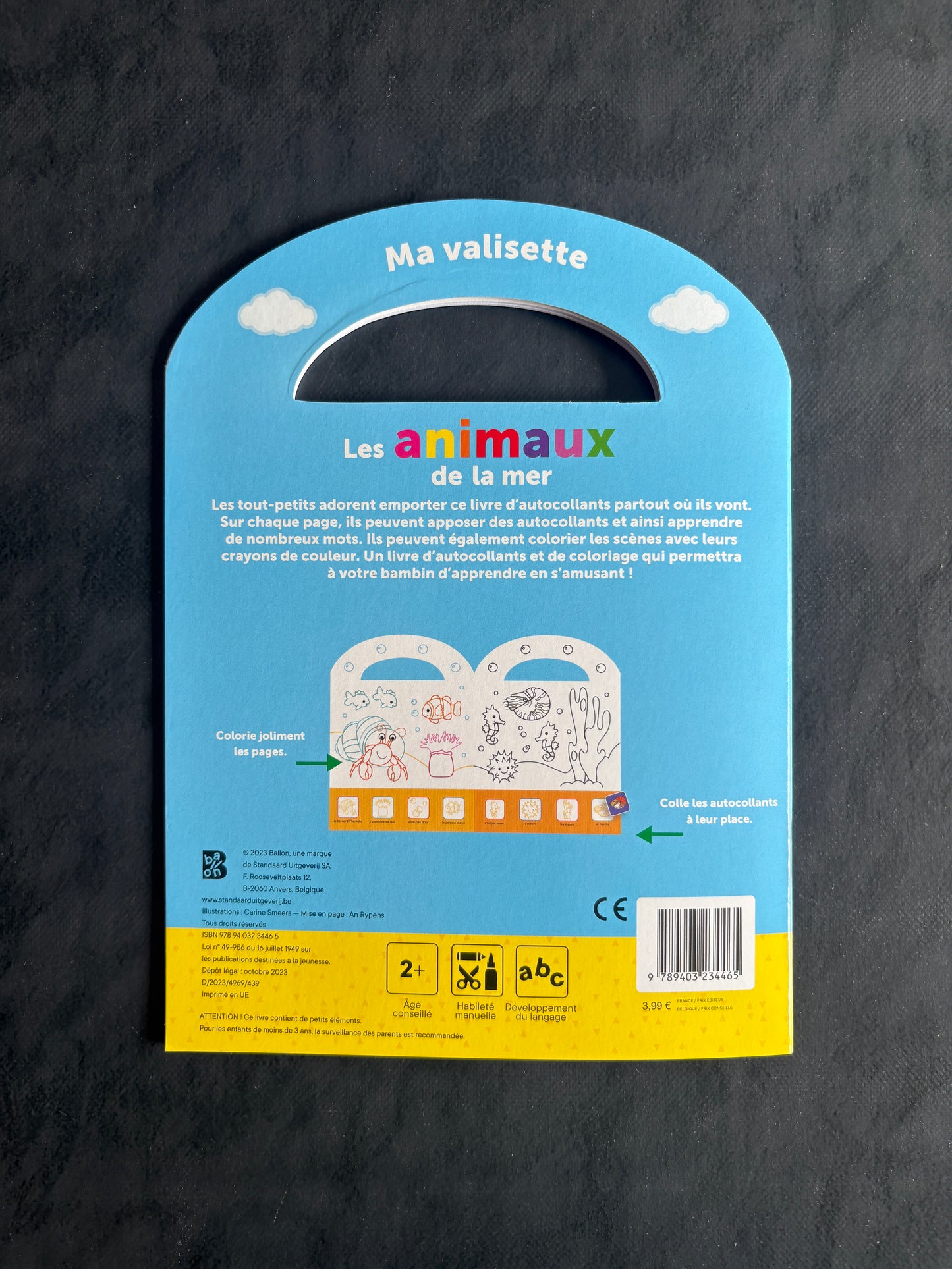 Je colle et je colorie - les animaux de la mer