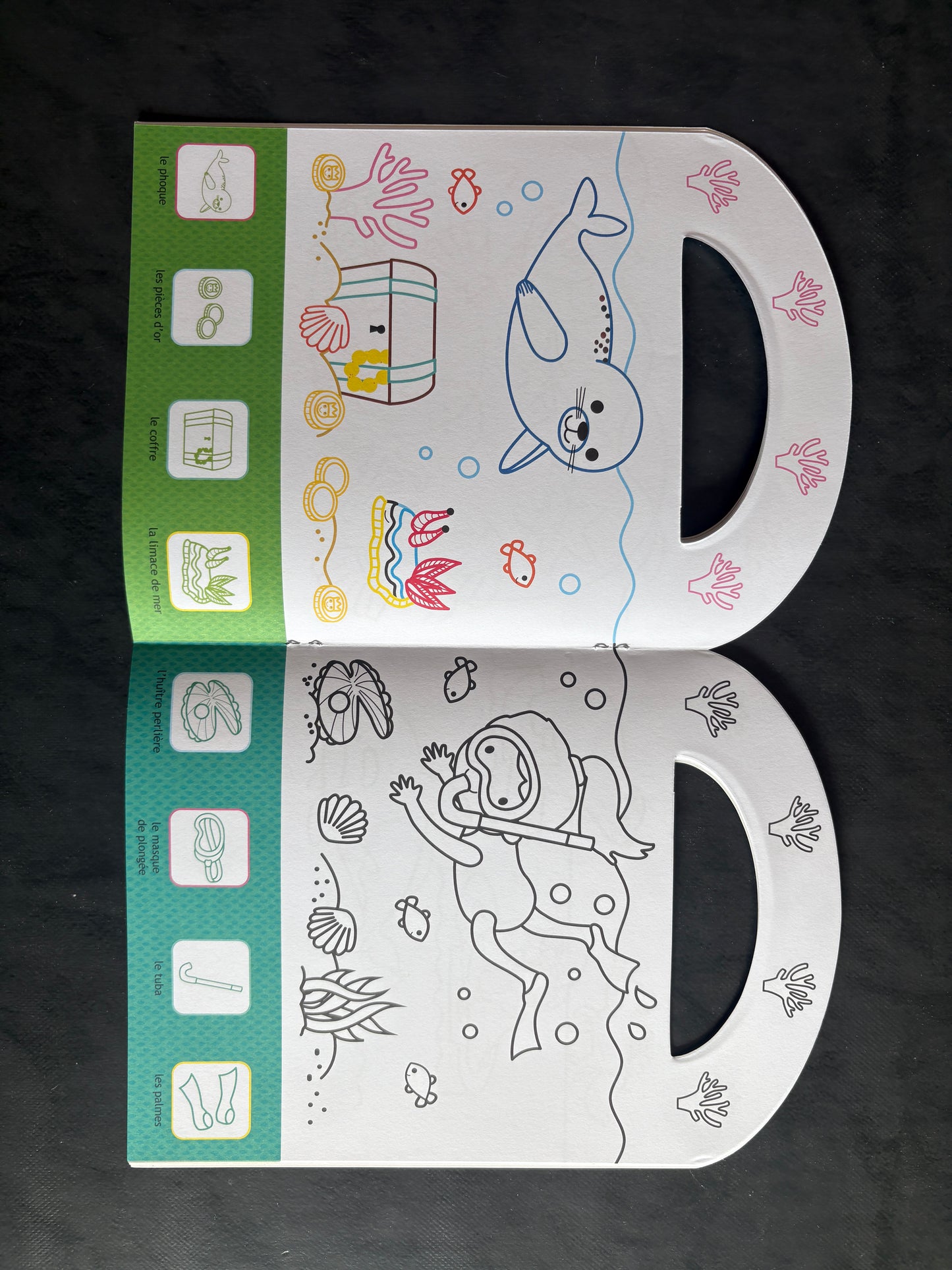 Je colle et je colorie - les animaux de la mer