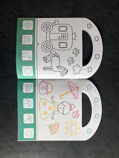 Je colle et je colorie - les princesses