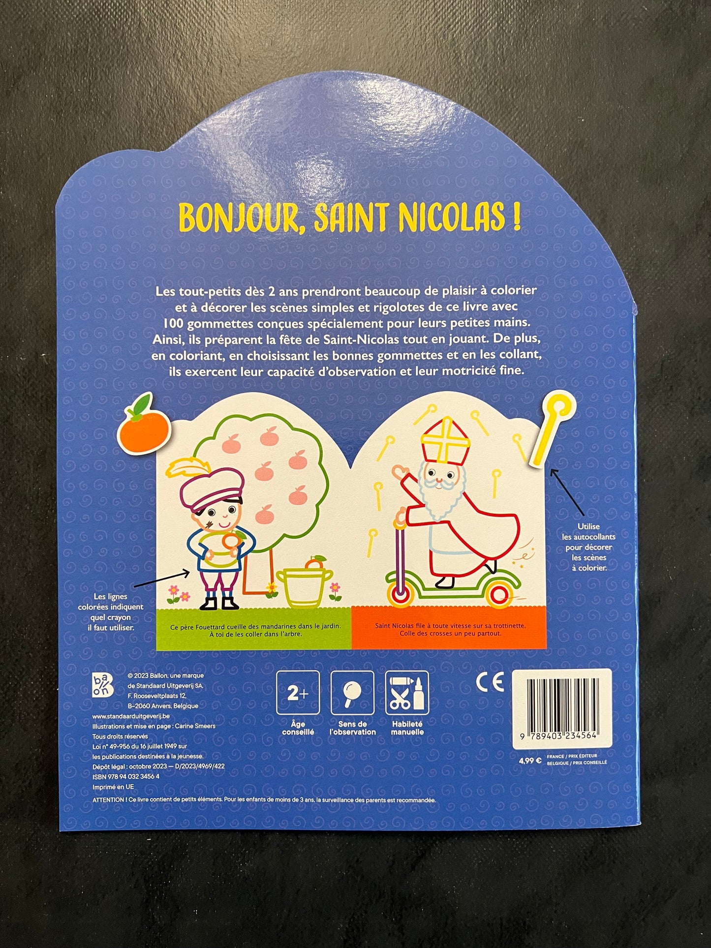 Coller et colorier - bonjour, Saint-Nicolas !