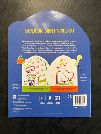 Coller et colorier - bonjour, Saint-Nicolas !