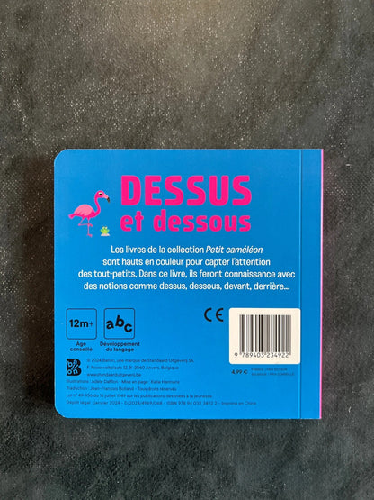 Livre cartonné - dessus et dessous