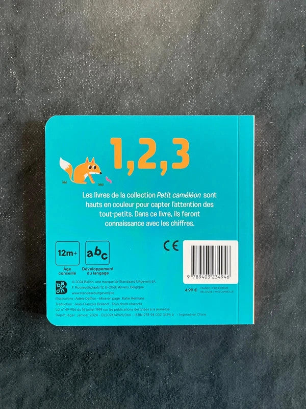 Livre cartonné - 1,2, 3