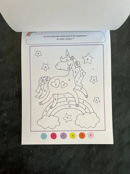 Mon bloc de jeux - j’aime les licornes