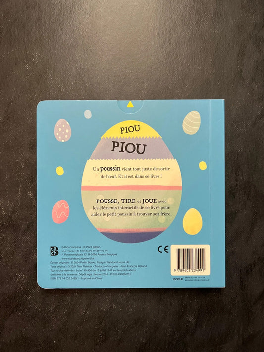 Livre cartonné interactif - il y a un poussin dans ce livre