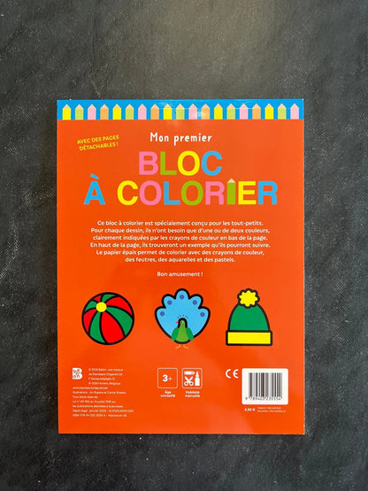 Mon premier bloc à colorier - dès 3 ans