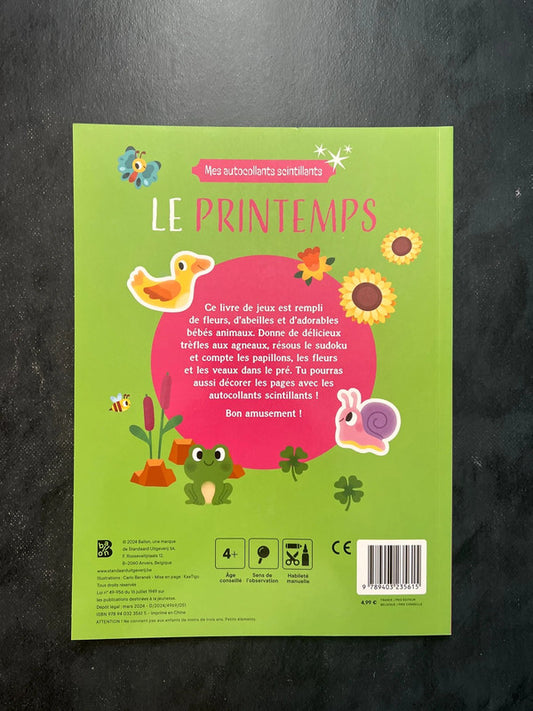 Mes autocollants scintillants - le printemps