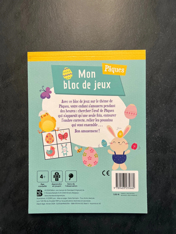 Mon bloc de jeux - Pâques