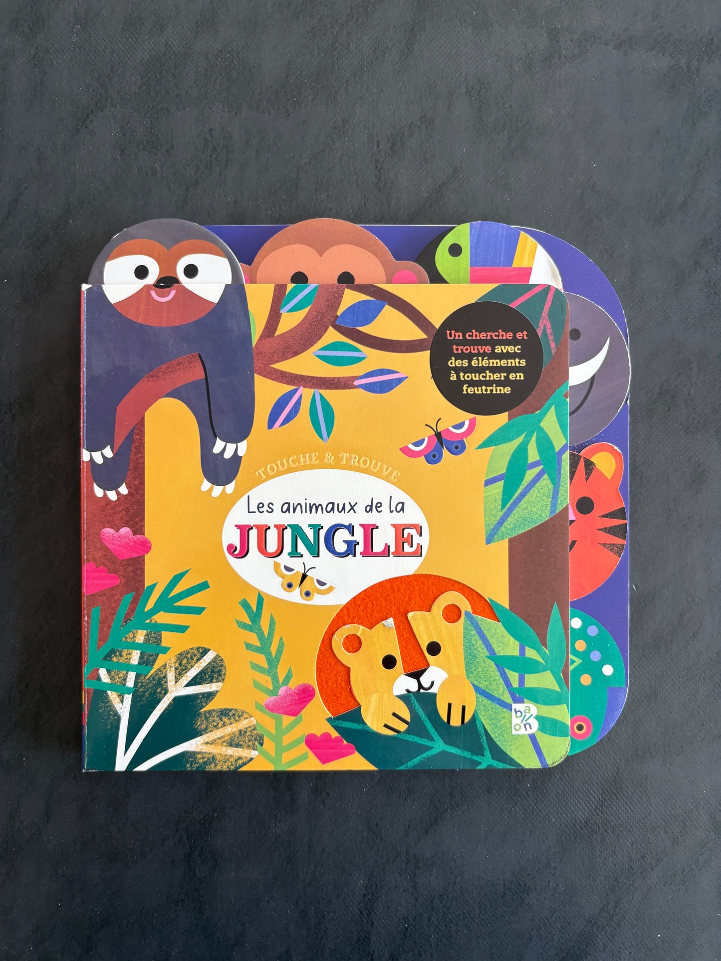 Livre à toucher - Les animaux de la jungle