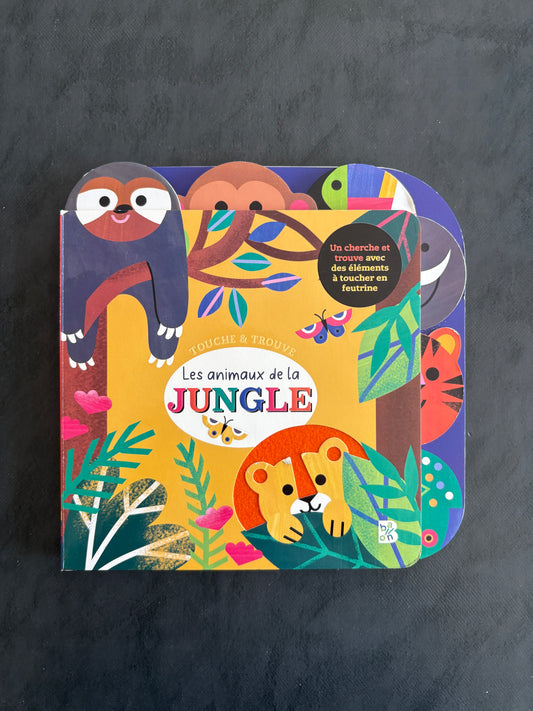 Livre à toucher - Les animaux de la jungle