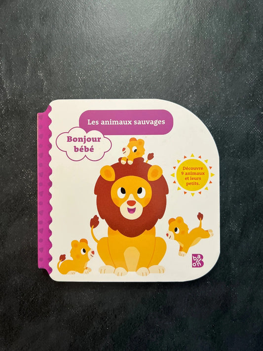 Livre cartonné - les animaux sauvages