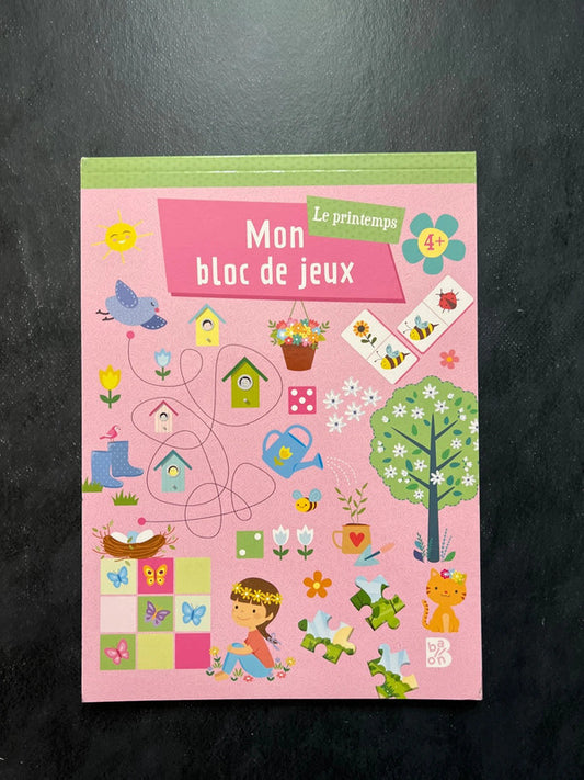 Mon bloc de jeux - le printemps