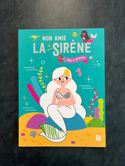 Bloc à colorier - mon amie la sirène