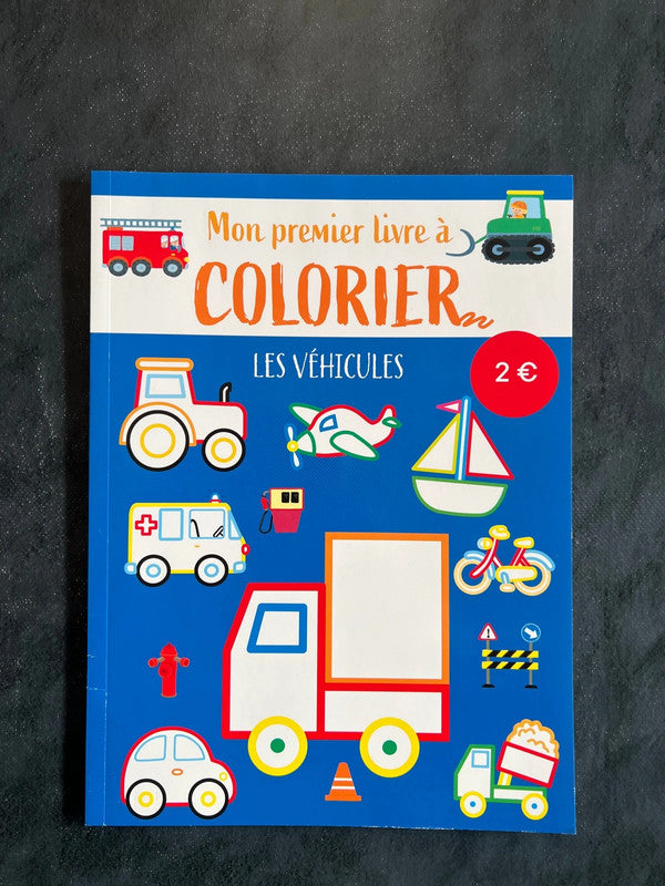 Mon premier livre à colorier - les véhicules