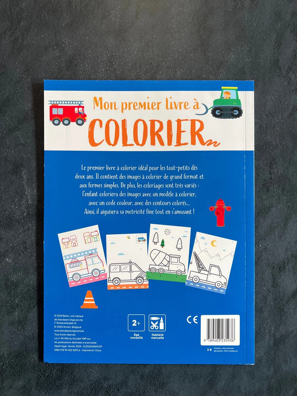 Mon premier livre à colorier - les véhicules
