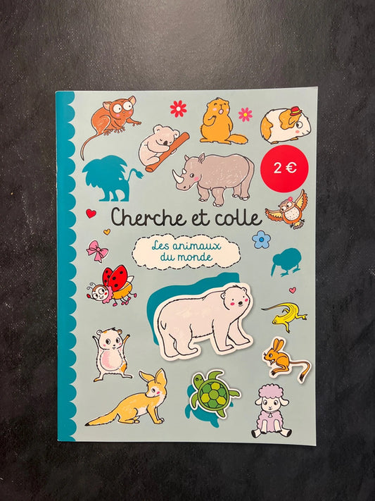 Cherche et colle - les animaux du monde