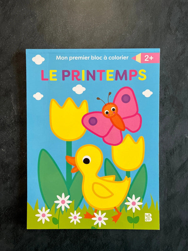 Mon bloc à colorier - le printemps