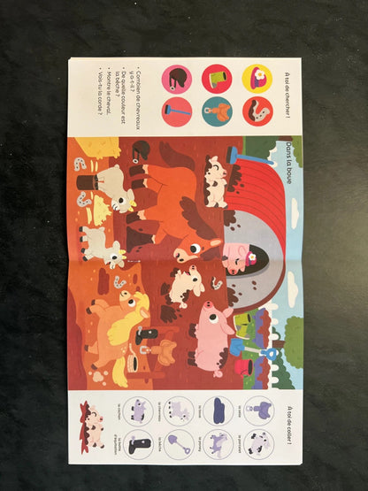 101 choses à trouver et à coller - les animaux familiers