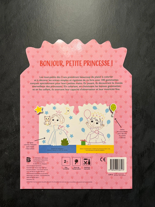 Coller et colorier - bonjour, petite princesse !
