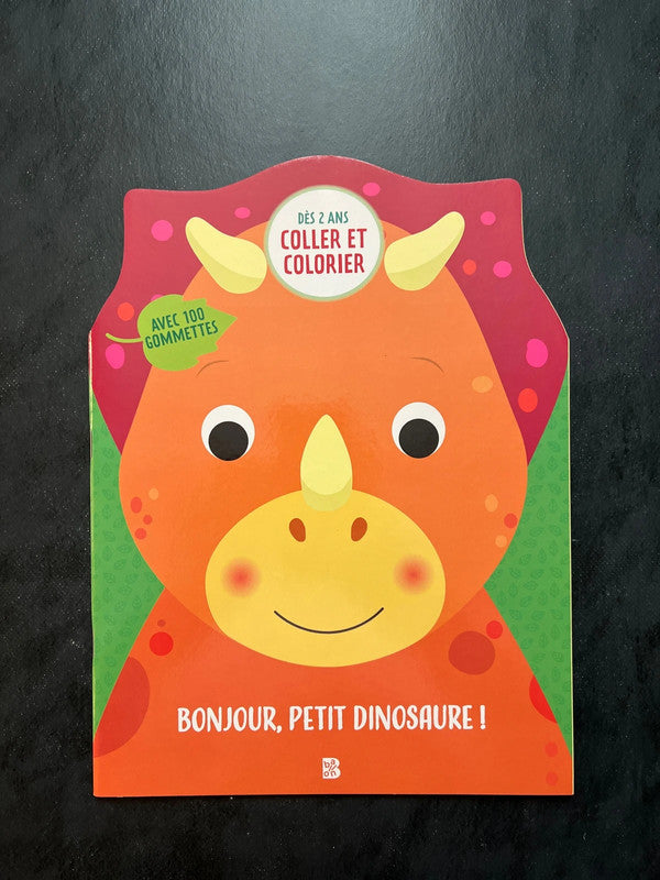 Coller et colorier - bonjour, petit dinosaure !