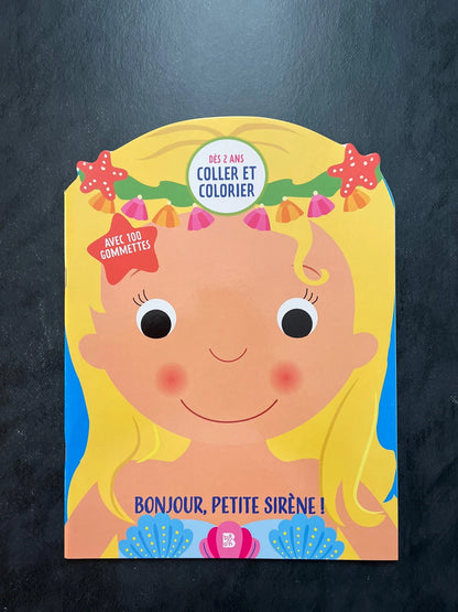 Coller et colorier - bonjour, petite sirène !