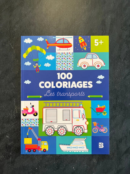 100 coloriages - les transports
