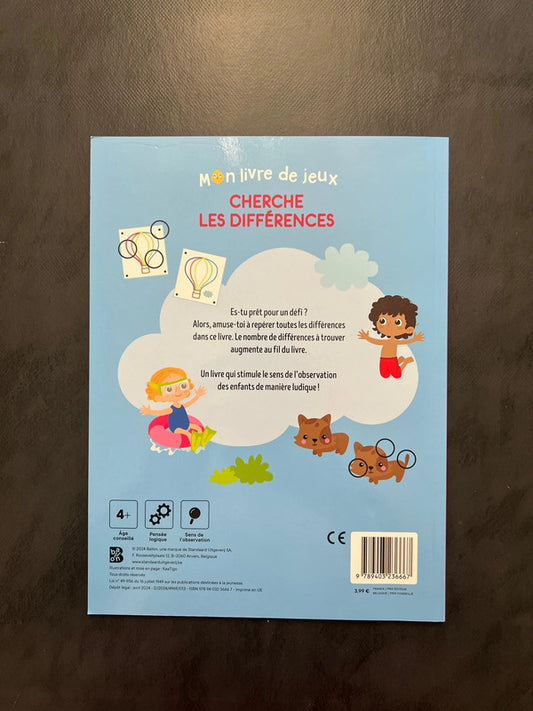 Mon livre de jeux - cherche les différences