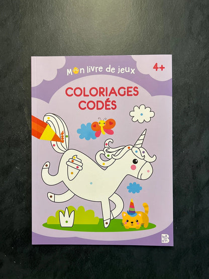 Mon livre de jeux - coloriages codés