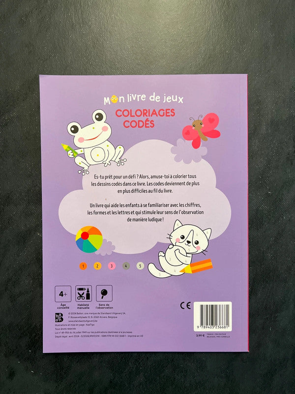 Mon livre de jeux - coloriages codés