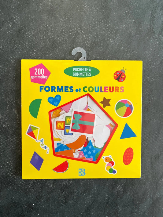 Pochettes à gommettes - formes et couleurs