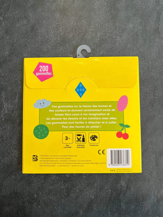 Pochettes à gommettes - formes et couleurs