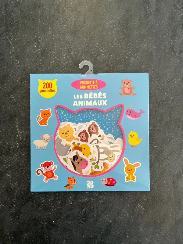 Pochette à gommettes - les bébés animaux