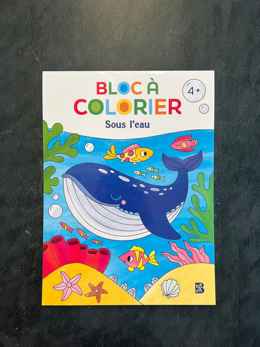 Bloc à colorier - sous l’océan