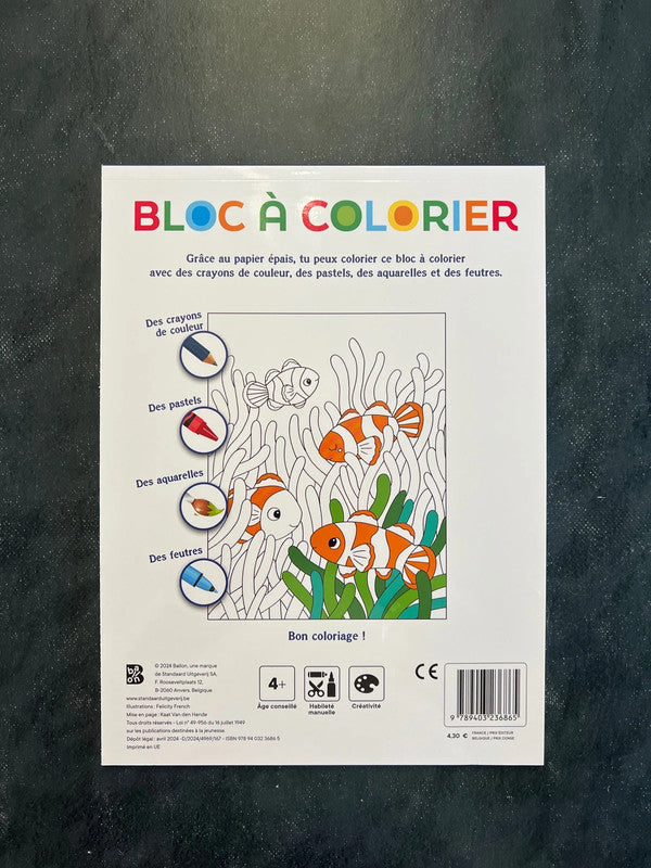 Bloc à colorier - sous l’océan