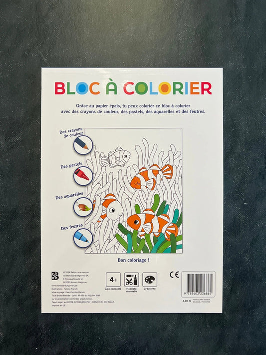 Bloc à colorier - sous l’océan