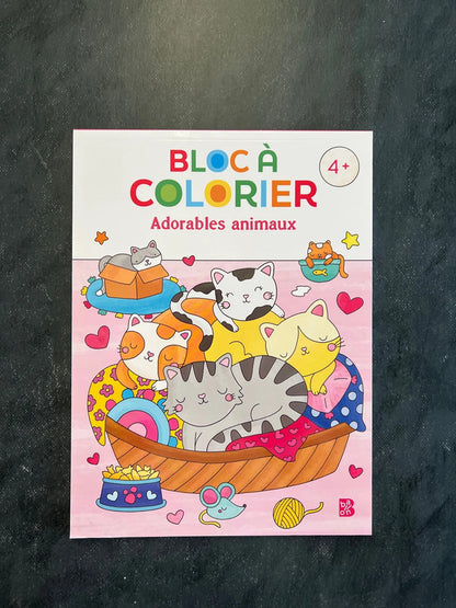 Bloc à colorier - adorables animaux