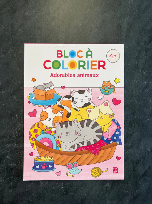 Bloc à colorier - adorables animaux
