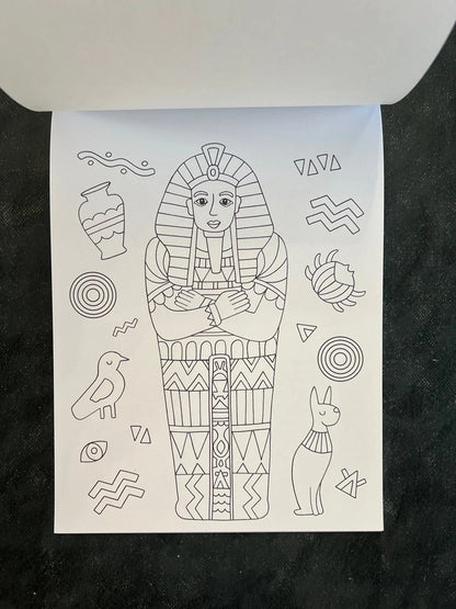 Bloc à colorier - les égyptiens, les grecs et les romains