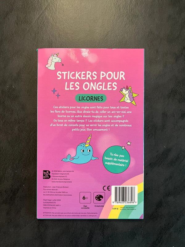 Stickers pour les ongles - licornes